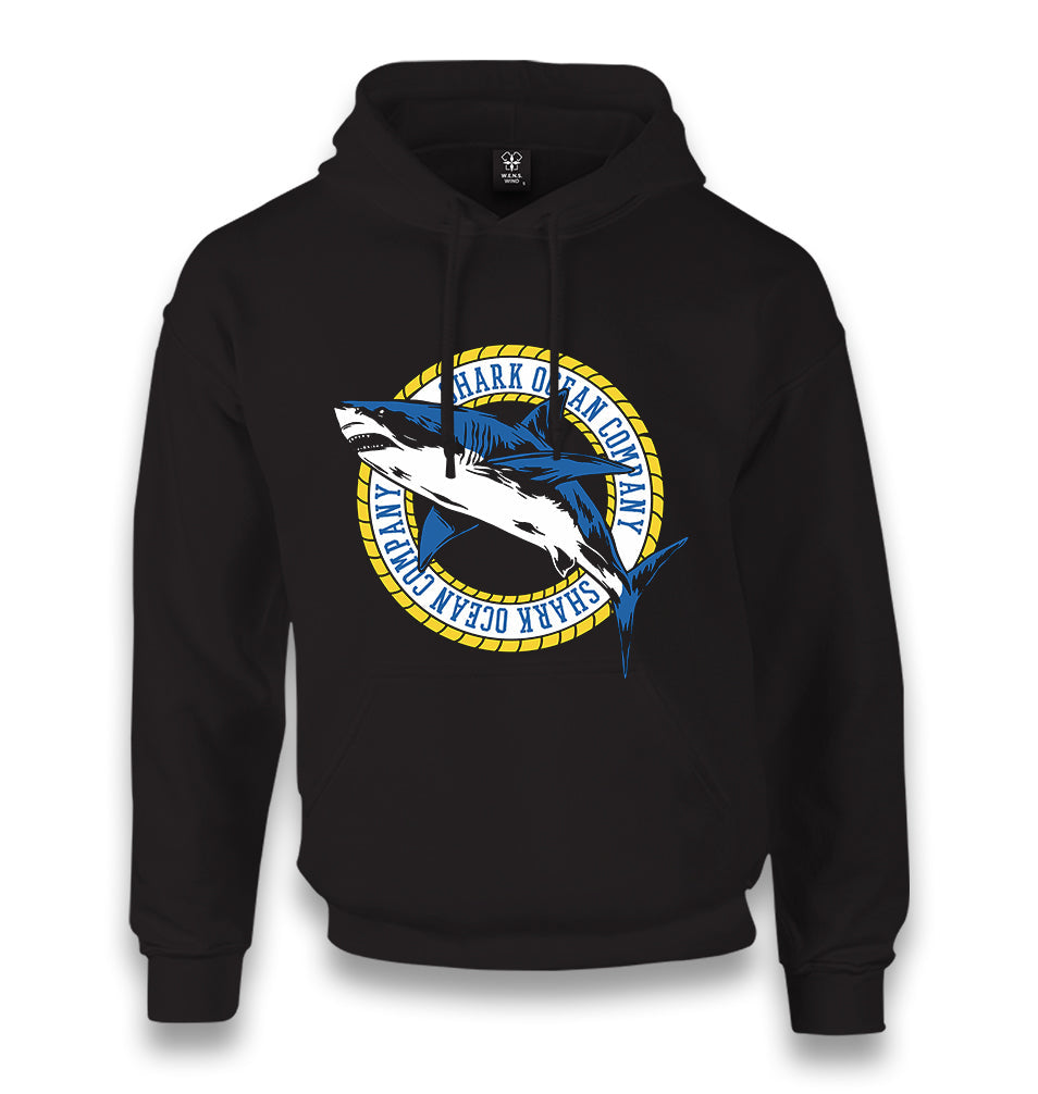 Shark Ocean Logo Unisex Black Hoodie - Premium  from W.E.N.S. WIND - Just 11990! Shop now at W.E.N.S. WIND