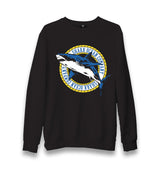 Shark Ocean Logo Unisex Black Sweatshirt - Premium  from W.E.N.S. WIND - Just 10990! Shop now at W.E.N.S. WIND