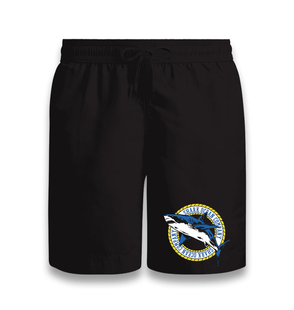 Shark Ocean Logo Black Shorts - Premium  from W.E.N.S. WIND - Just 7990! Shop now at W.E.N.S. WIND