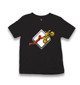 Double Seat Stunt on a Motorcycle Kid's Black T-shirt - Premium  from W.E.N.S. WIND - Just 5990! Shop now at W.E.N.S. WIND