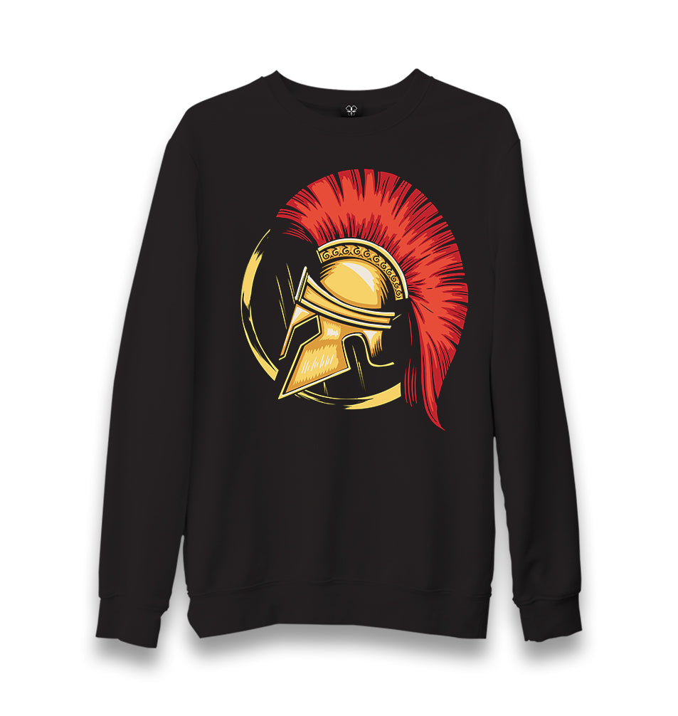 Spartan Warrior Helmet Unisex Black Sweatshirt - Premium  from W.E.N.S. WIND - Just 10990! Shop now at W.E.N.S. WIND