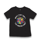 Rubik's Cube Calculations Kid's Black T-shirt - Premium  from W.E.N.S. WIND - Just 5990! Shop now at W.E.N.S. WIND