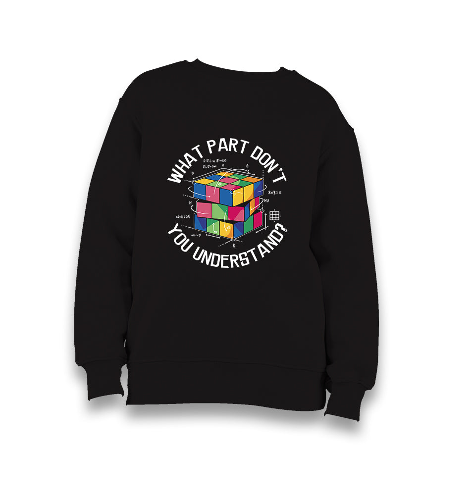 Rubik's Cube Calculations Kid's Black Sweatshirt - Premium  from W.E.N.S. WIND - Just 7990! Shop now at W.E.N.S. WIND