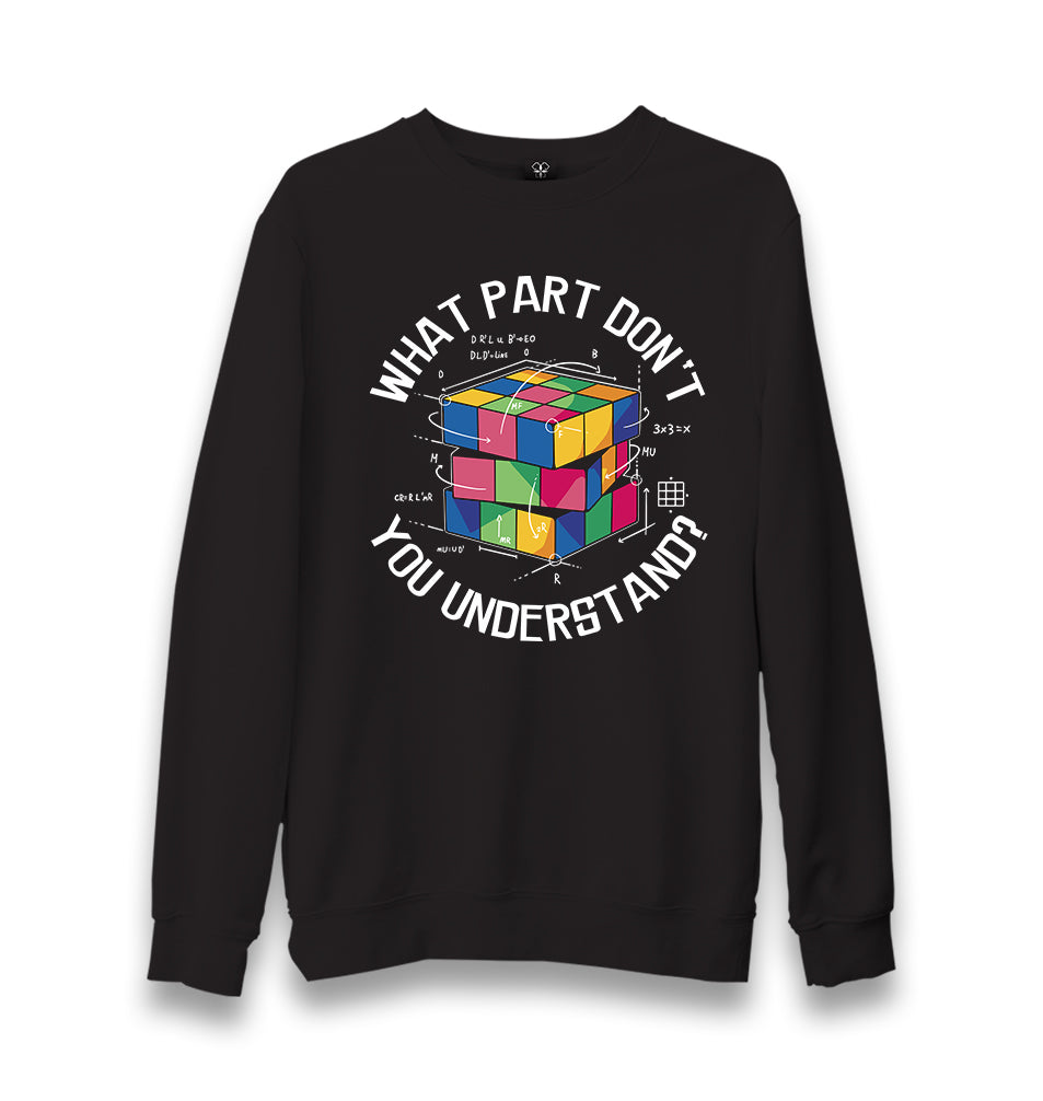 Rubik's Cube Calculations Unisex Black Sweatshirt - Premium  from W.E.N.S. WIND - Just 10990! Shop now at W.E.N.S. WIND