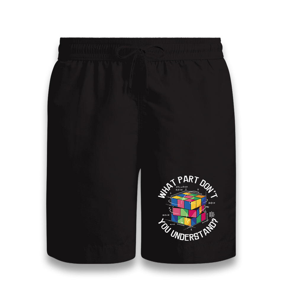 Rubik's Cube Calculations Black Shorts - Premium  from W.E.N.S. WIND - Just 7990! Shop now at W.E.N.S. WIND