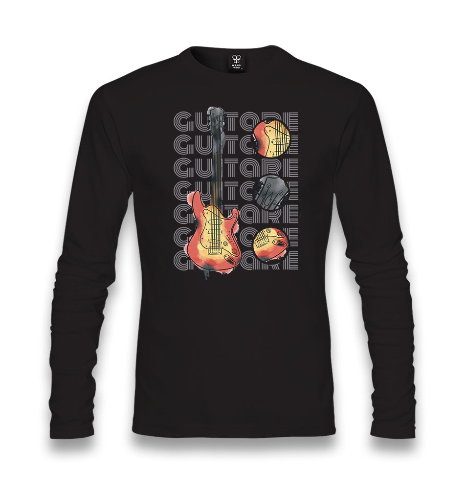 Electric Guitar and Parts Unisex Black Longsleeve - Premium  from W.E.N.S. WIND - Just 7990! Shop now at W.E.N.S. WIND