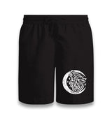 Tattoo Wolf Moon and Stars Black Shorts - Premium  from W.E.N.S. WIND - Just 7990! Shop now at W.E.N.S. WIND