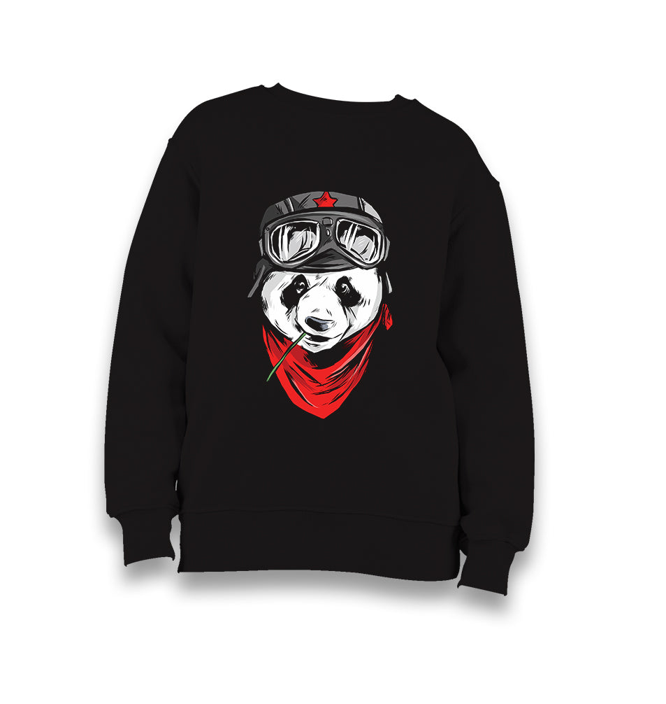 Panda pilot Kid's Black Sweatshirt - Premium  from W.E.N.S. WIND - Just 7990! Shop now at W.E.N.S. WIND