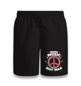 Make Music Not War Peace Logo Black Shorts - Premium  from W.E.N.S. WIND - Just 7990! Shop now at W.E.N.S. WIND