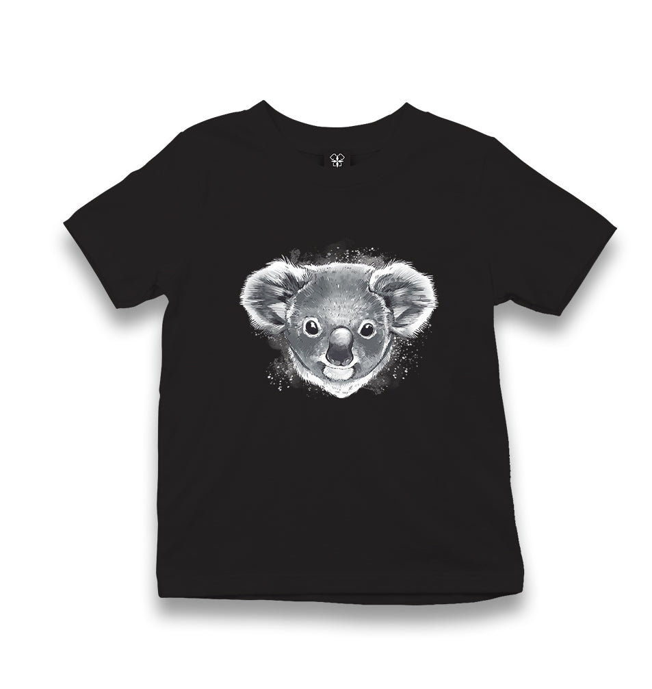 Koala Bear Head Kid's Black T-shirt - Premium  from W.E.N.S. WIND - Just 5990! Shop now at W.E.N.S. WIND
