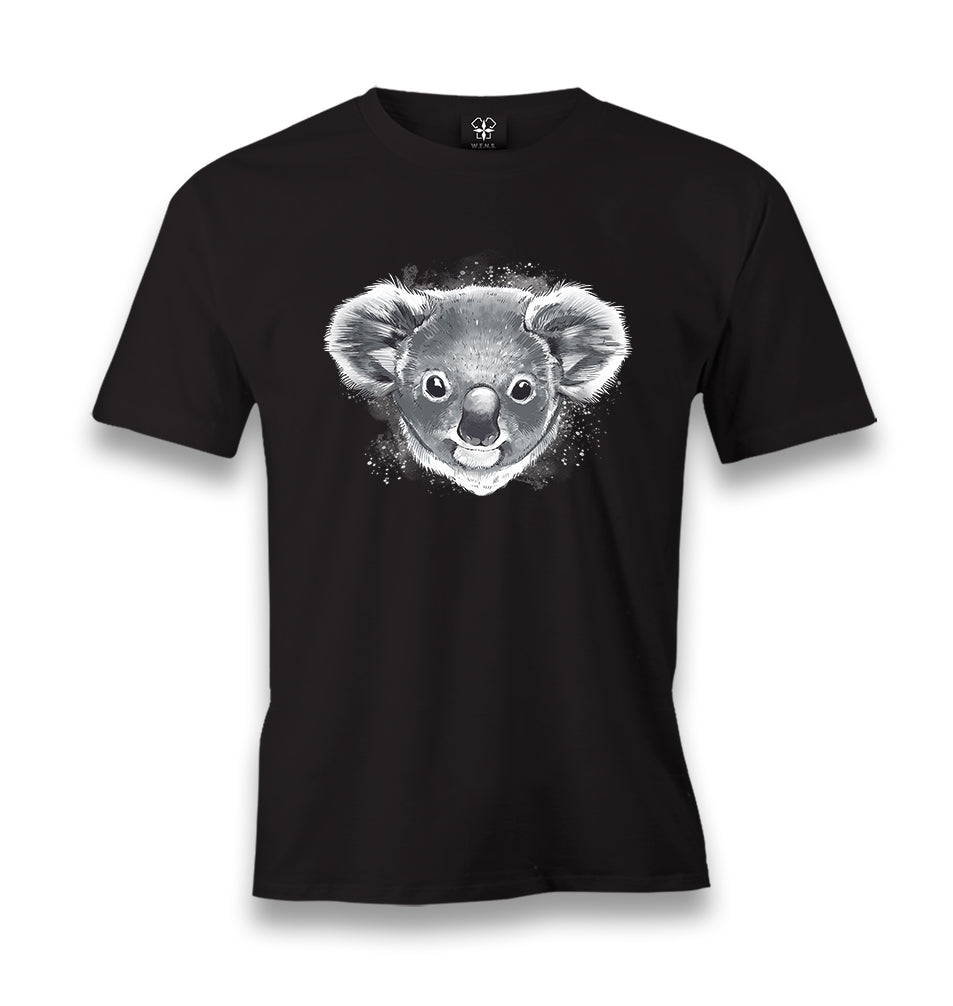 Koala Bear Head Men's Black Tshirt - Premium  from W.E.N.S. WIND - Just 6490! Shop now at W.E.N.S. WIND