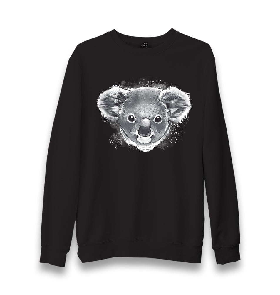 Koala Bear Head Unisex Black Sweatshirt - Premium  from W.E.N.S. WIND - Just 10990! Shop now at W.E.N.S. WIND