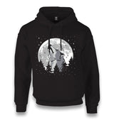 A Wolf Howling in a Starry Forest Unisex Black Hoodie - Premium  from W.E.N.S. WIND - Just 11990! Shop now at W.E.N.S. WIND