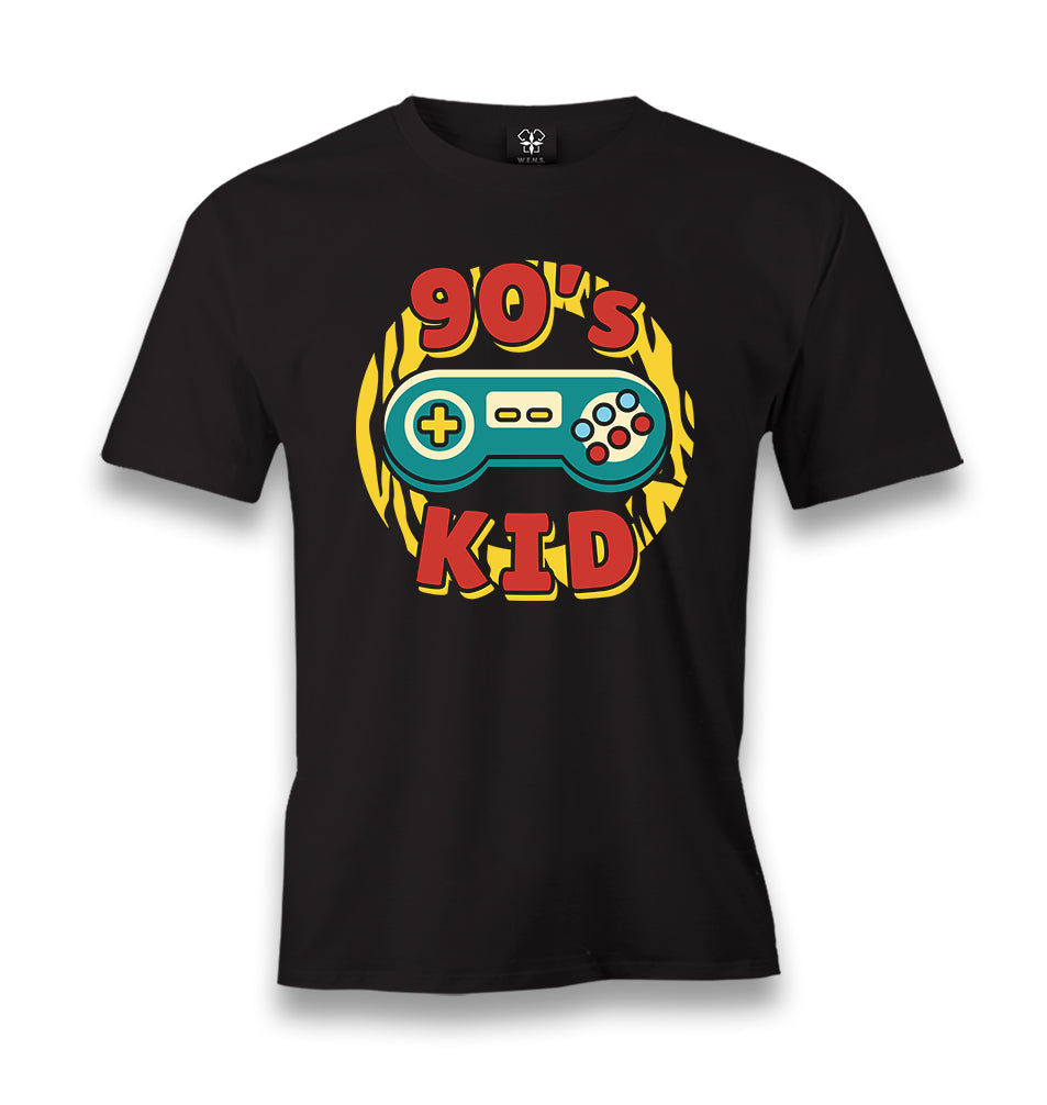 Game Controller 90's Kid Men's Black Tshirt - Premium  from W.E.N.S. WIND - Just 6490! Shop now at W.E.N.S. WIND