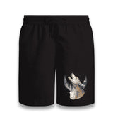 Wolf Howling - Moon Black Shorts - Premium  from W.E.N.S. WIND - Just 7990! Shop now at W.E.N.S. WIND