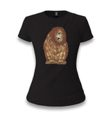 Owl with its Head Turned Sideways Women's Black T-shirt - Premium  from W.E.N.S. WIND - Just 6490! Shop now at W.E.N.S. WIND