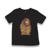 Owl with its Head Turned Sideways Kid's Black T-shirt - Premium  from W.E.N.S. WIND - Just 5990! Shop now at W.E.N.S. WIND