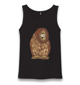 Owl with its Head Turned Sideways Unisex Black Tank Top - Premium  from W.E.N.S. WIND - Just 6490! Shop now at W.E.N.S. WIND