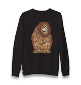 Owl with its Head Turned Sideways Unisex Black Sweatshirt - Premium  from W.E.N.S. WIND - Just 10990! Shop now at W.E.N.S. WIND