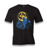 Wolf Howling Golden Moon Men's Black Tshirt - Premium  from W.E.N.S. WIND - Just 6490! Shop now at W.E.N.S. WIND