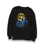 Wolf Howling Golden Moon Kid's Black Sweatshirt - Premium  from W.E.N.S. WIND - Just 7990! Shop now at W.E.N.S. WIND