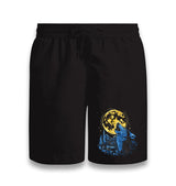 Wolf Howling Golden Moon Black Shorts - Premium  from W.E.N.S. WIND - Just 7990! Shop now at W.E.N.S. WIND