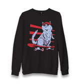 Cat Riding a Skateboard Unisex Black Sweatshirt - Premium  from W.E.N.S. WIND - Just 10990! Shop now at W.E.N.S. WIND