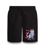 Cat Riding a Skateboard Black Shorts - Premium  from W.E.N.S. WIND - Just 7990! Shop now at W.E.N.S. WIND