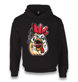 Funny Crowing Rooster Face Unisex Black Hoodie - Premium  from W.E.N.S. WIND - Just 11990! Shop now at W.E.N.S. WIND