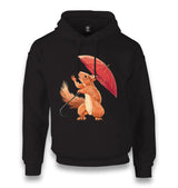 Cute Squirrel Holding an Umbrella Unisex Black Hoodie - Premium  from W.E.N.S. WIND - Just 11990! Shop now at W.E.N.S. WIND