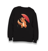 Cute Squirrel Holding an Umbrella Kid's Black Sweatshirt - Premium  from W.E.N.S. WIND - Just 7990! Shop now at W.E.N.S. WIND