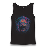 Lion Head Roaring with Different Colors Unisex Black Tank Top - Premium  from W.E.N.S. WIND - Just 6490! Shop now at W.E.N.S. WIND