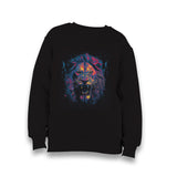 Lion Head Roaring with Different Colors Kid's Black Sweatshirt - Premium  from W.E.N.S. WIND - Just 7990! Shop now at W.E.N.S. WIND