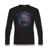 Lion Head Roaring with Different Colors Unisex Black Longsleeve - Premium  from W.E.N.S. WIND - Just 7990! Shop now at W.E.N.S. WIND