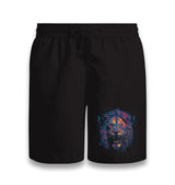 Lion Head Roaring with Different Colors Black Shorts - Premium  from W.E.N.S. WIND - Just 7990! Shop now at W.E.N.S. WIND