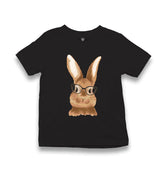 Cute Rabbit with Glasses Kid's Black T-shirt - Premium  from W.E.N.S. WIND - Just 5990! Shop now at W.E.N.S. WIND