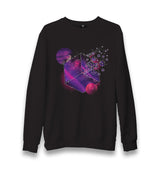 Purple Cube of Geometrical Shapes Unisex Black Sweatshirt - Premium  from W.E.N.S. WIND - Just 10990! Shop now at W.E.N.S. WIND