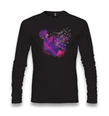 Purple Cube of Geometrical Shapes Unisex Black Longsleeve - Premium  from W.E.N.S. WIND - Just 7990! Shop now at W.E.N.S. WIND