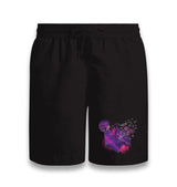 Purple Cube of Geometrical Shapes Black Shorts - Premium  from W.E.N.S. WIND - Just 7990! Shop now at W.E.N.S. WIND