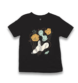 Tulip Flowers in Abstract Style Kid's Black T-shirt - Premium  from W.E.N.S. WIND - Just 5990! Shop now at W.E.N.S. WIND