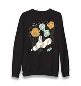 Tulip Flowers in Abstract Style Unisex Black Sweatshirt - Premium  from W.E.N.S. WIND - Just 10990! Shop now at W.E.N.S. WIND