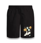 Tulip Flowers in Abstract Style Black Shorts - Premium  from W.E.N.S. WIND - Just 7990! Shop now at W.E.N.S. WIND