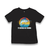 Swordfish with a I'd Rather be Fishing Kid's Black T-shirt - Premium  from W.E.N.S. WIND - Just 5990! Shop now at W.E.N.S. WIND