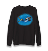 Scuba Diver Unisex Black Sweatshirt - Premium  from W.E.N.S. WIND - Just 10990! Shop now at W.E.N.S. WIND