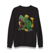 Dinosaur Tearing Up the Tshirt Unisex Black Sweatshirt - Premium  from W.E.N.S. WIND - Just 10990! Shop now at W.E.N.S. WIND