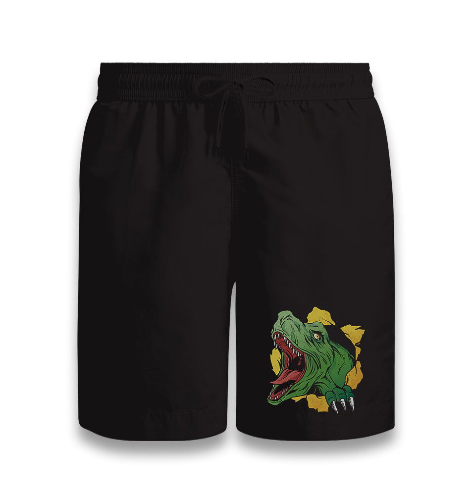 Dinosaur Tearing Up the Tshirt Black Shorts - Premium  from W.E.N.S. WIND - Just 7990! Shop now at W.E.N.S. WIND