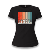 Chess Pieces Retro Women's Black T-shirt - Premium  from W.E.N.S. WIND - Just 6490! Shop now at W.E.N.S. WIND