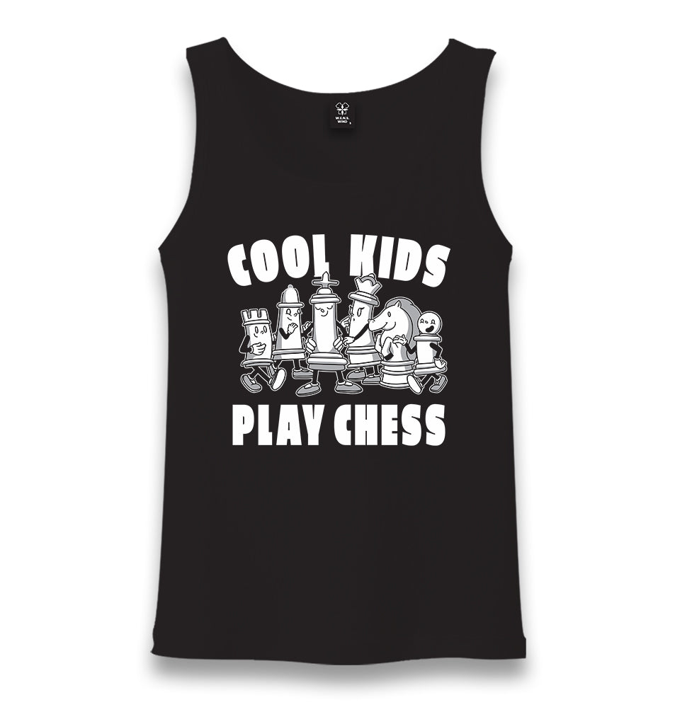 Cool Kids Play Chess Unisex Black Tank Top - Premium  from W.E.N.S. WIND - Just 6490! Shop now at W.E.N.S. WIND