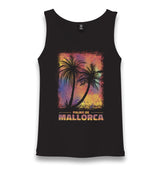 Summer Mallorca Palm Trees Unisex Black Tank Top - Premium  from W.E.N.S. WIND - Just 6490! Shop now at W.E.N.S. WIND