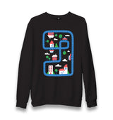 City Roads and Houses in Kids Style Unisex Black Sweatshirt - Premium  from W.E.N.S. WIND - Just 10990! Shop now at W.E.N.S. WIND